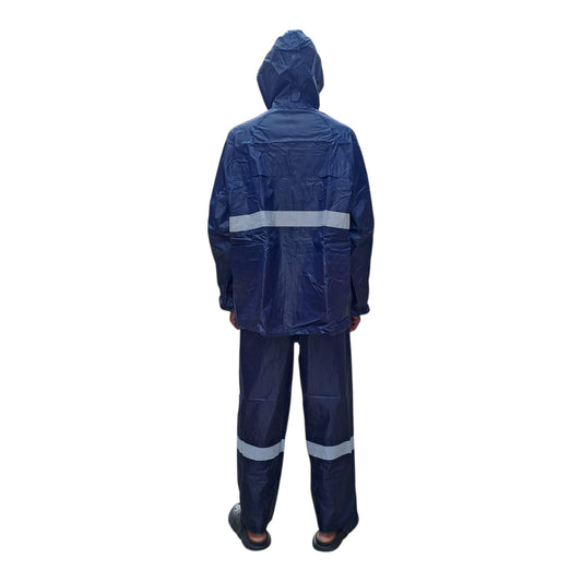 PIONEER SAFETY Rubberized High-Visual Reflective Tape Rain Suit 2pce