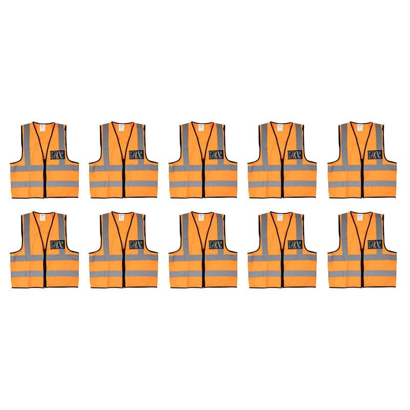 Pioneer Safety Vest Reflective Orange (10 Pack)
