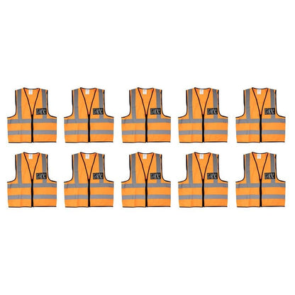 Pioneer Safety Vest Reflective Orange (10 Pack)