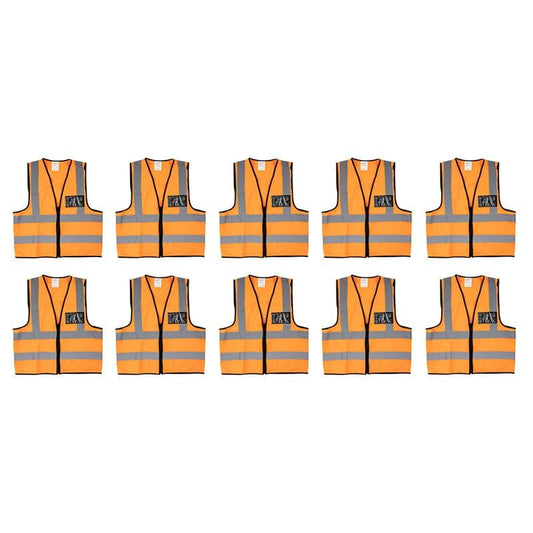 Pioneer Safety Vest Reflective Orange (10 Pack)