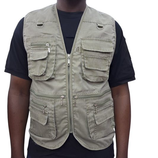 Multi Pocket Breathable Vest Coat