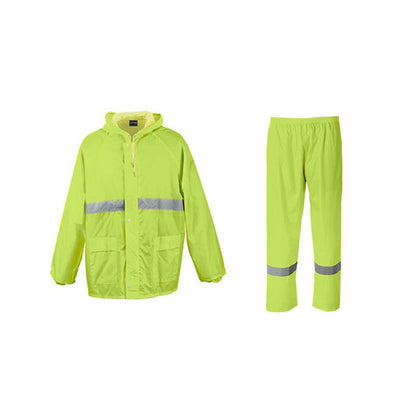 PIONEER SAFETY Rubberized High-Visual Reflective Tape  Rain Suit 2pce