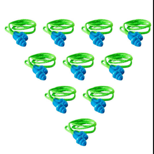 Corded Ear-Plug Re-Useable 10 Piece