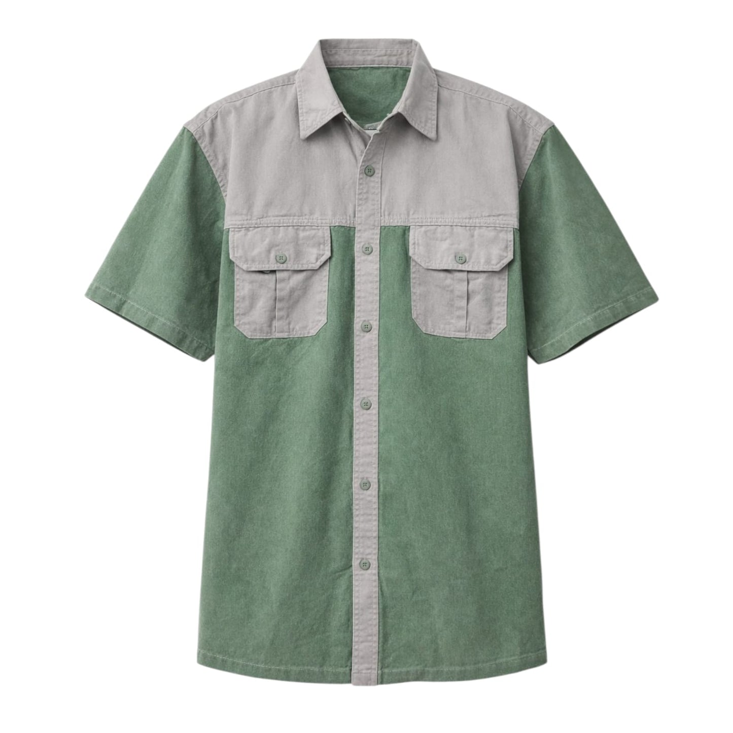Mens Short Sleeve Bush Shirt