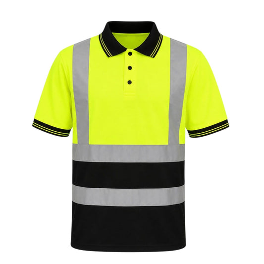 Hi-Viz Reflective Golf Shirt - Back Collar