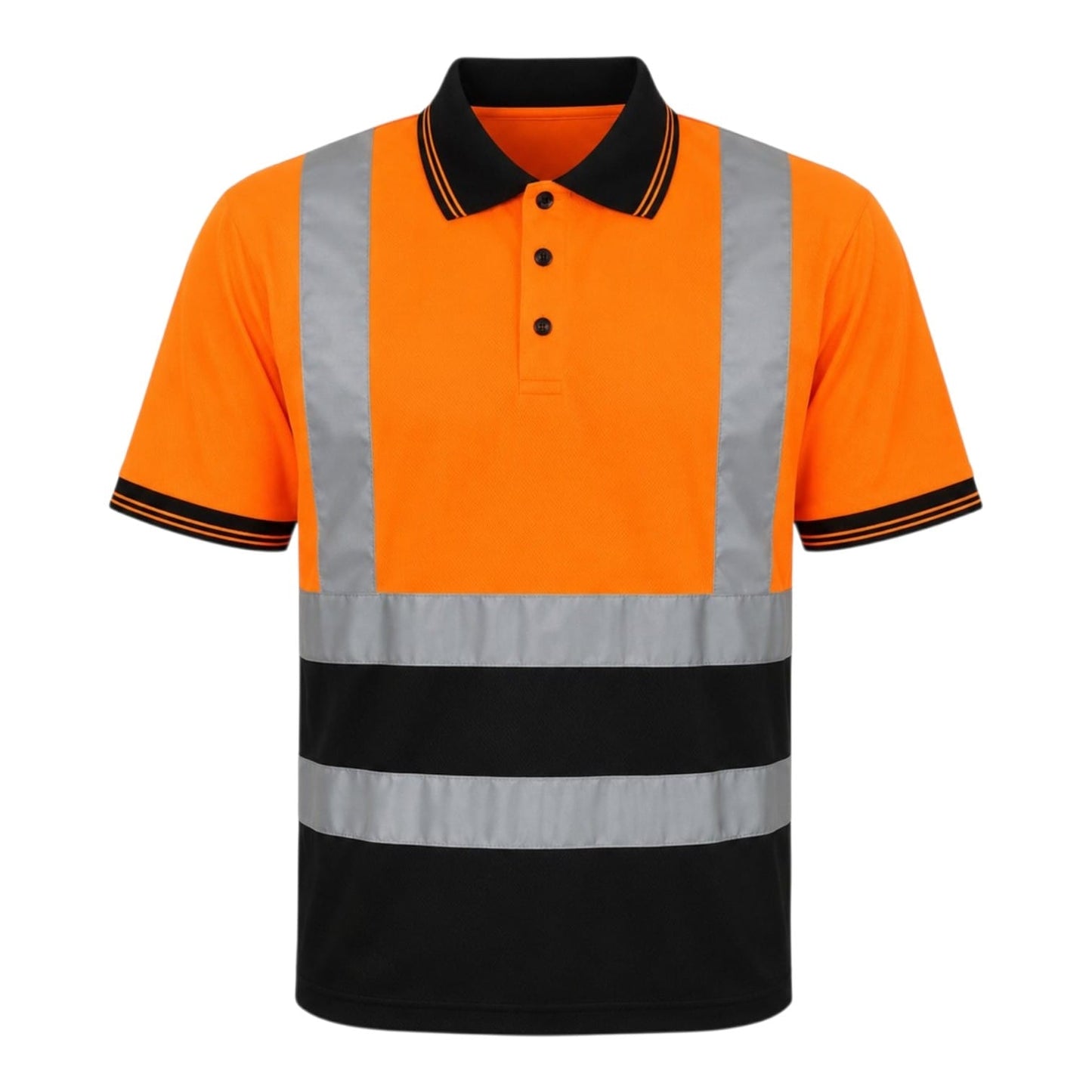 Hi-Viz Reflective Golf Shirt - Back Collar