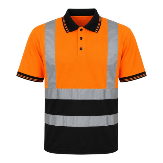 Hi-Viz Reflective Golf Shirt - Back Collar