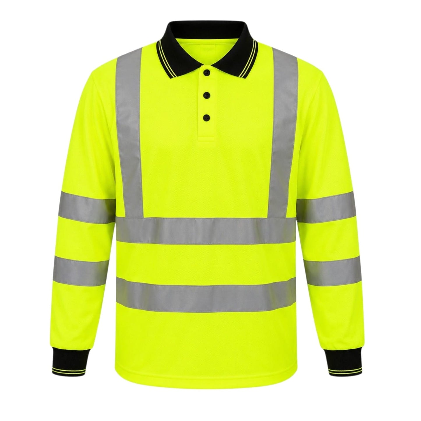 Hi-Viz Reflective Long Sleeve Golf Shirt