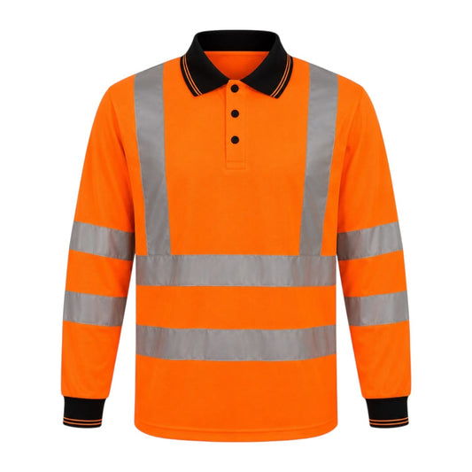 Hi-Viz Reflective Long Sleeve Golf Shirt