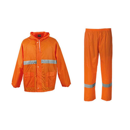 PIONEER SAFETY Rubberized High-Visual Reflective Tape  Rain Suit 2pce